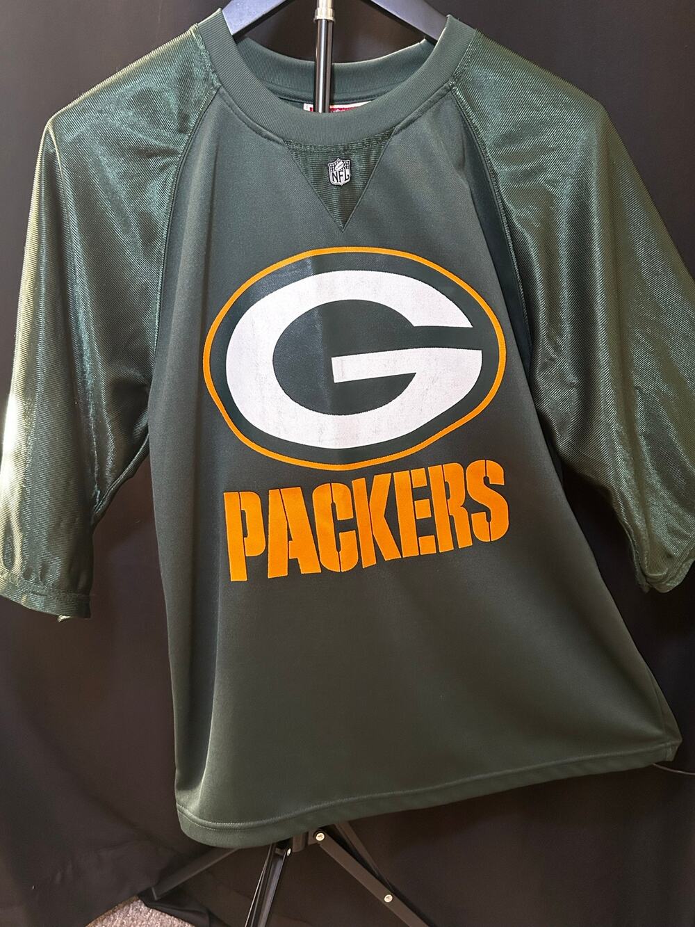 Green Bay Packers NFL Originals #21 Shirt Youth M 12/14 3/4 Sleeve Football